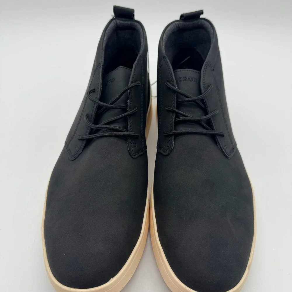 IZOD Palmer Men's Chukka Boots Black Memory Foam Casual Shoes Size 13 New Box